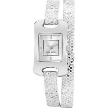 Women's Rectangle Glitter Wrap Watch