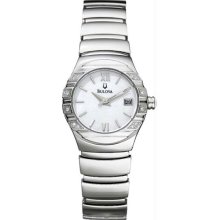 Women's Stainless Steel Mother of Pearl Dial Dress