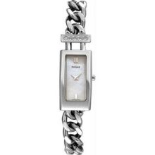 Women's Stainless Steel White Mother of Pearl