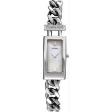 Women's Stainless Steel White Mother of Pearl Dial