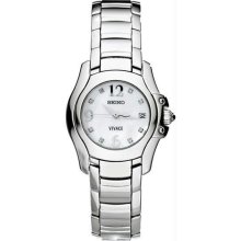 Women's Vivace Stainless Steel Mother of Pearl Dial with Diamonds