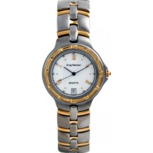 2614KM Krug Baumen Mens Regatta White Silver Gold Watch