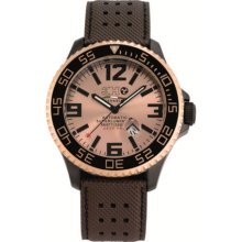 3H Men's Titanium Pink Gold PVD Automatic Divers Jumbo Dial