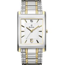 98D005 Bulova Mens Diamond Two Tone Watch