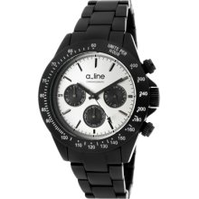 a_line Watches Women's Amore Chronograph Silver Dial Black Aluminum Bl