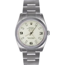 Airking Model 114200 Steel Smooth Bezel Silver Stick Dial