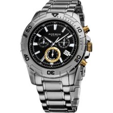 Akribos XXIV Men's Stainless Steel Swiss Quartz Chronograph Divers