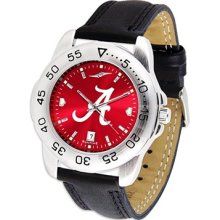 Alabama Crimson Tide Mens Crimson AnoChrome Leather Sport Watch