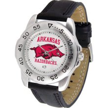 Arkansas Razorbacks watch : Arkansas Razorbacks Mens Leather AnoChrome Sport Watch