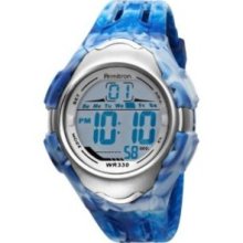 Armitron Mens 408145WTBL Chronograph Blue and White Strap Digital