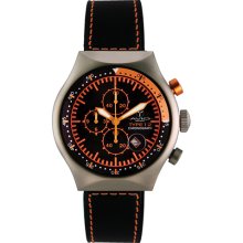 Avio Milano Men's 45 MM TP ORANGE Aluminum Case Black and Orange Dial