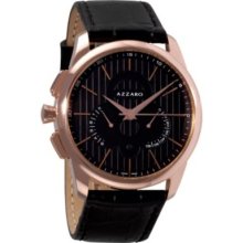 Azzaro Legend Men's Swiss Quartz Leather Strap Watch