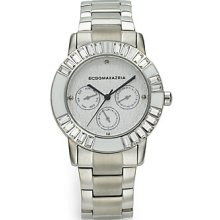 BCBGMAXAZRIA Stainless Steel Subdial Watch/Silver - Silver