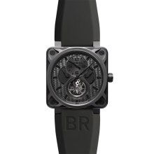 Bell & Ross Men's Aviation BR01 Black Dial Watch BR01-tourb-phantom