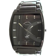 Beverly Hills Polo Club Men's Gunmetal Tank Bracelet Watch with