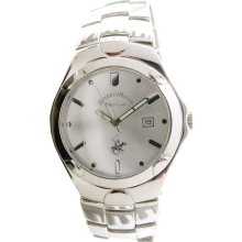 Beverly Hills Polo Club Men's Silver tone Bracelet Watch with Round