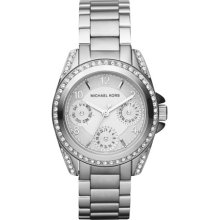 Blair Mini Silver Tone Glitz Multifunction Watch