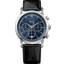 BOSS Black 'Classic' Round Chronograph Watch Black/ Blue