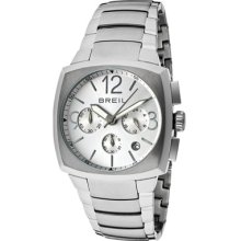 Breil Watches Men's Rod Chronograph Silver Dial Stainless Steel Stain