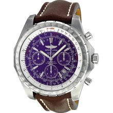 Breiting Bentley Motors T Chronograph Violet Dial Mens Watch A2536313-Q522BRLT