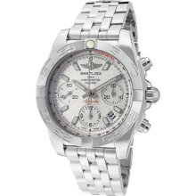 Breitling Men's Chronomat 41 Chronograph Silver Dial Stainless Steel