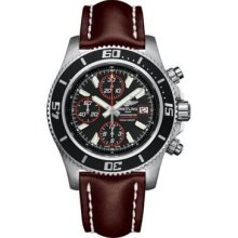 Breitling Superocean Chronograph II Abyss Red A1334102/BA81-leather-brown-folding