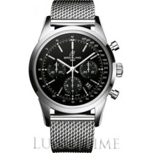 Breitling TransOcean Chronograph Men's Stainless Steel Watch Black - AB015212/BA99