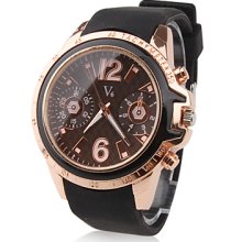 Bronze Silicone Band Wrist For Watch Men