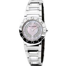 Bulgari Bulgari 26mm Steel Diamond Watch BB26C2SSDN