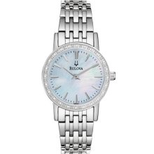 Bulova 96R164 Women's 96R164 Round Diamond Bezel Watch