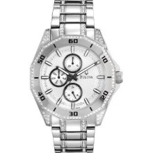 Bulova Crystal Stainless Steel Men's Watch