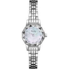 Bulova Diamond Faceted Women's Watch 96P129