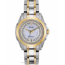 Bulova Ladies 10 Diamond Precisionist Longwood Two-Tone 98P129