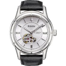 Bulova Mechanical Automatic 21 Jewels Silver Dial Mens Wrist Watches 96a111