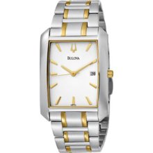 Bulova Men's 98b123 Bracelet White Dial Watch