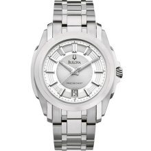 Bulova Mens Silver-Tone Precisionist Watch