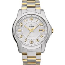 Bulova Precisionist Claremont Two-Tone Mens Watch 98B140