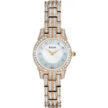 Bulova Women's Crystal Round Quartz Watch 96l149