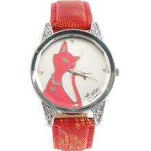 Caite 3064G Quartz Wrist Watch (Red)