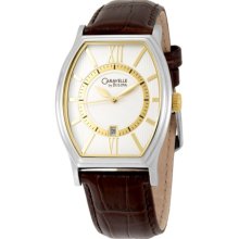 Caravelle by Bulova Men's Genuine Leather Date Watch 45B111