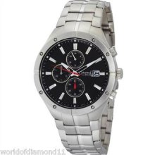 Caravelle By Bulova Men's Black Dial Bracelet Watch 43b117