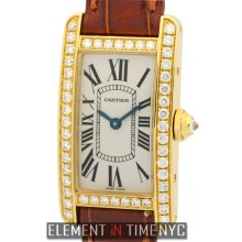 Cartier Tank Collection Tank Americaine 18k Yellow Gold Diamond Bezel