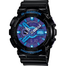 Casio black and purple g-shock ana-digi watch ga110hc-1a