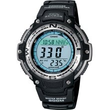 Casio SGW100-1 Men's Sports Digital World Timer Black Resin Alarm Watc