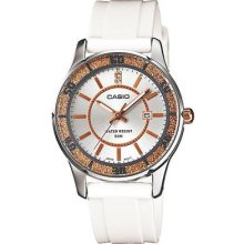 Casio Sheen Resin Band Analog Ladies Watch Ltp-1358-4a2 Ltp1358 4a2