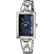 Casio Women's Core LTP1341D-1A Silver Stainless-Steel Quartz Watch with Mother-Of-Pearl Dial