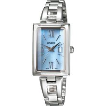 Casio Women's Core LTP1341D-2A Silver Stainless-Steel Quartz Watch with White Dial