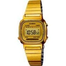 Casio Women's LA670WGA-9 Gold Stainless-Steel Quartz Watch with