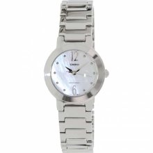 Casio Women's LTP1191A-7A Silver Stainless-Steel Quartz Watch with Mother-Of-Pearl Dial