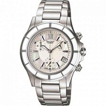 Casio Women's Sheen SHE5516D-7A Silver Stainless-Steel Quartz Watch with Mother-Of-Pearl Dial